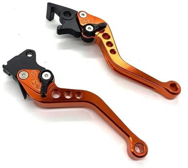 Bremshebel CNC Motorrad Roller Kupplung Hebel Elektrische Fahrrad GY6 125 150 GP110 XMAX400 Leistung CNC Scheibenbremshebel Griff Hebel Bremsgriff(Orange)