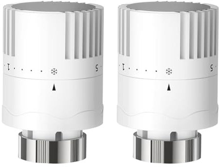 Temperature Control Valve, M30*1.5 System Thermostatic Radiator Valve, Automatic Standard Radiator Valve Replacement Fixed Head, Thermostatic Radiator Valve