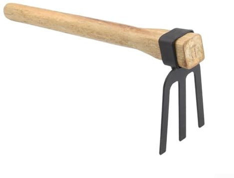 Azadas agrícolas para tareas agrícolas, mango ergonómico de madera para un uso cómodo en jardines (C)