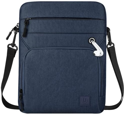 Dadanism 9-11 Inch Tablet Sleeve Bag with Shoulder Strap, Dusty Blue | Fits iPad A16 11, iPad Air M4 Pro M5 11, iPad 10th Gen 10.9, iPad 9/8/7th 10.2, Galaxy Tab A11+ 11, reMarkable 2 10.3