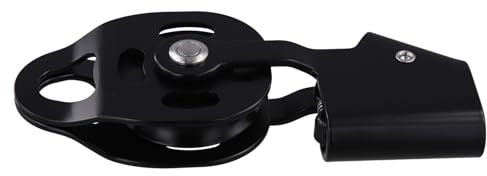 Buhdjfnke Klettern Einzelseil Flaschenzug, Schwerlast Flaschenzugrad für 8-12mm Seil, Schwarze Farbe