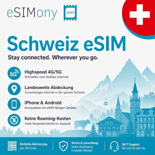 Schweiz eSIM (20 GB / 30 Tage)
