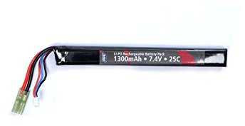 BATTERIE POUR REPLIQUE AEG 7.4 V 1300 MAH LI-PO TYPE STICK RECHARGEABLE ASG 18568 AIRSOFT