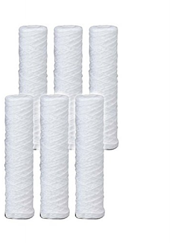 Pacco da 6 filtri in polipropilene avvolto 9-3/4 - 1 micron