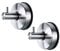 YOHOM 2Pcs Vacuum Suction Cup Hooks Holder Stick to Window Smooth Wall Shower Kitchen Bathroom Towel Hanging Hook Organizer for Towel Bathrobe and Loofah,Hooks No Drill,Brushed Silver