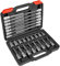 TecTake Juego de Llaves Tubulares Hexágono Interior 1/2 Largo/Corto | Maletín Consistente Incluido -varios modelos- (Tipo 3 | 30 pcs. largo/corto | No. 402693)
