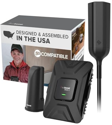 weBoost Drive X RV - Cell Phone Signal Booster kit | Boosts 5G & 4G LTE for All U.S. & Canadian Carriers - Verizon, AT&T, T-Mobile, more | Made in the U.S. | FCC Approved (model 471410)
