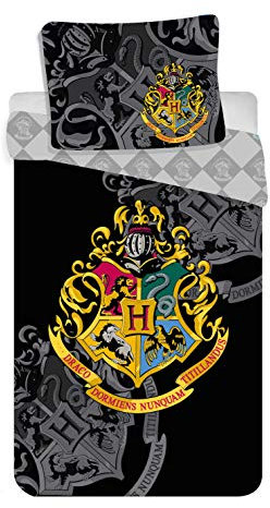 Harry Potter Bettwäsche-Set, Bettbezug für 135 x 200cm, Kopfkissenbezug Baumwolle