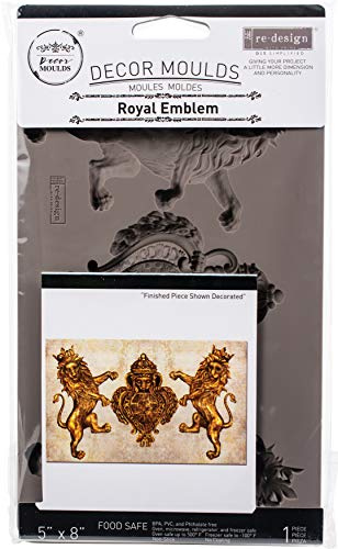 Prima Marketing Redesign Mould 5X8 Roy, Silicone, Royal Emblem, 5 x 8
