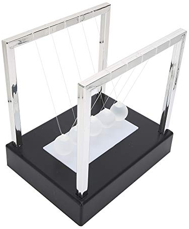 Garosa Pendelkugel, LED-Leuchtlicht Newton Cradle Pendel Balance Swing Ball Tisch Desktop-Ornament für Home Office(M)