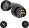 7 auf 13-pol Adapter Stecker, Set mit Parking Cover, Steckverbindung 13 Pol Anhänger Stecker zu 7 Pol Auto Steckdose, 7-13 Pin Adapter nach ISO 1724 und 11446 genormt, AHK Verbinder für 12 V Systeme