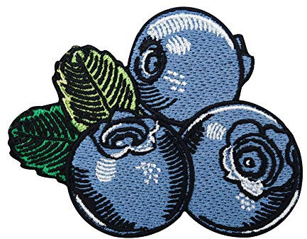 Finally Home Blaubeeren Heidelbeere Obst Patch zum Aufbügeln | Früchte Blüten Patches, Essen Food Bügelflicken, Blaue Frucht Flicken, Wald Beeren Aufnäher