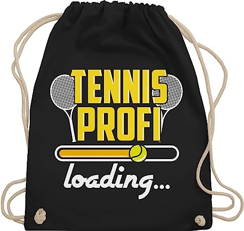 Turnbeutel Rucksack - Tennisspieler Geschenk - Tennis Profi loading - weiß - Unisize - Schwarz - tennisrucksäcke tennisfans beutel tennistasche sport stoffrucksack tennistaschen 25. geburtstag