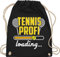 Turnbeutel Rucksack - Tennisspieler Geschenk - Tennis Profi loading - weiß - Unisize - Schwarz - tennisrucksäcke tennisfans beutel tennistasche sport stoffrucksack tennistaschen 25. geburtstag