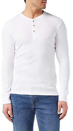 Levi's Men's 300ls Long Sleeve 1P Henley Shirt, White, L