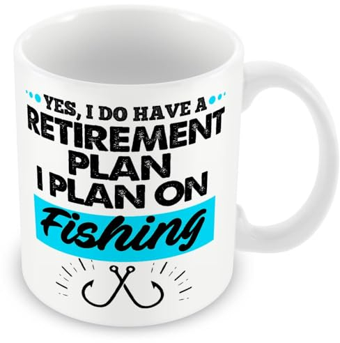 MUGGZ Mug Gift for Fisherman/Fishing Enthusiasts - I Plan On Fishing – Custom Funny Coffee Mug – Unique Gift for Friends & Family