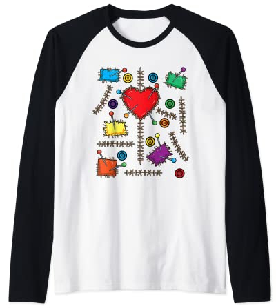 Voodoo Puppe Kostüm Halloween Raglan