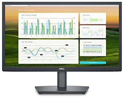 Dell E2222HS 21.5 Inch Full HD (1920x1080) Monitor, 60Hz, VA, 5ms, Built-in Speakers, DisplayPort, HDMI, VGA, 1 Year Warranty (Renewed)