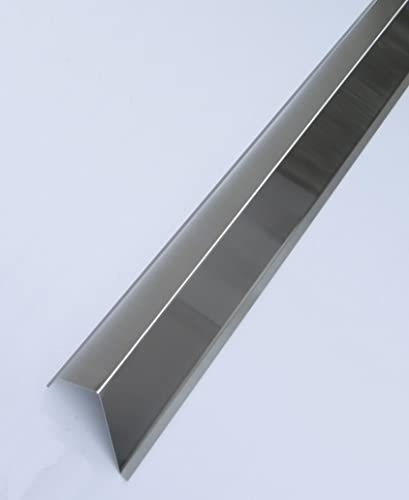 EXCOLO Dach-Abschluss-Blech Giebelblech Dachrandblech Ortgangblech Ortgangwinkel 2 Meter lang Winkel Dach Kantblech Alu natur blank silber lackierbar (Flachdach 85 x 135 mm)