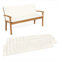 HAVE A SEAT Living - Gartenbank Auflage mit Rückenteil 180 cm - Bequemes Gartenbankauflagen Set - Waschbar bis 95°C, Orthopädisch, Wetterfest - Made in Germany (2X 180x48 cm, Weiß)