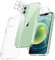 Guscase Hülle für iPhone 12 Mini 5,4 Zoll mit 3 Stück Schutzfolie und 3 Stück Kameraschutz, Dünn Transparente Weiches Silikon Schutzhülle, Durchsichtig Kratzfest Stoßfest TPU Handyhülle