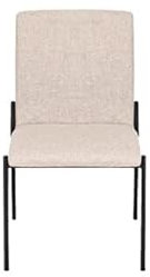 Chaise en Tissu avec Pied en métal Noir - 7 Coloris - Jaspe - Beige