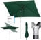 Sekey Aluminum Sonnenschirm 200 × 300 cm Sonnenschirm Balkon Sonnenschirm Rechteckig für Balkon Garten & Terrasse Sonnenschutz UV 50+