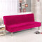 Surwin Sofabezug ohne Armlehnen 2/3 Sitzer, Samt Einfarbig Stretch Armlose Clic Clac Sofabettüberzug Bunt Sofahusse Schonbezug Protector für Klappcouch Schlafsofa (S:160-190cm,Rosa)