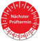 Prüfplakette DGUV V3 Nächster Prüftermin E-Check Elektro - 2023-2028 - Wasserfest/UV-Schutz - 30mm Plakette für Tritte Leitern Feuerlöscher Maschinen (Nächster Prüftermin - Rot, 100 Stk.)