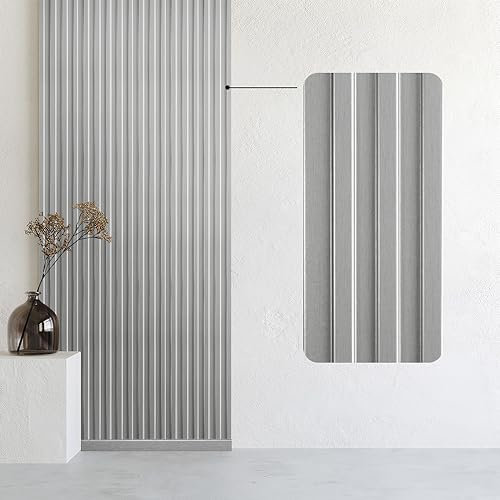 Bildershop-24 6er Set Wandpaneele & Deckenpaneele Dekowa in Edelstahl 125 x 10,7 x 1,5 cm