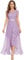 Dressystar V-Ausschnitt Abendkleid Lang Elegant für Hochzeit Hi-Lo Hochzeitsgast Maxi Floral Spitze Abschlussball Kleid Lavendel M
