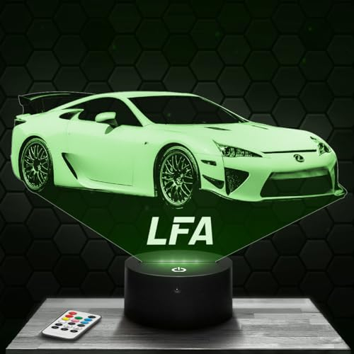 Nachttischlampe Auto LFA L deko Supercar Tuning. Geschenkidee Mann objekt Auto LFA L Nachtlicht Erwachsene deko Zimmer. Weihnachten