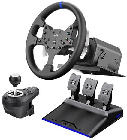 PXN V99 PC Racing Wheel mit Pedalen und Shifter, 3NM Force Feedback Lenkrad für Xbox One, Xbox Series X/S,PC, PS4