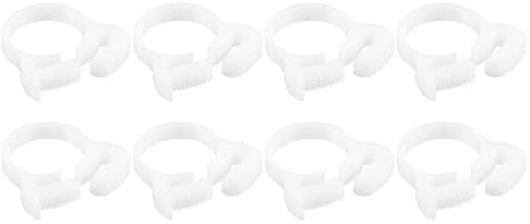 sourcing map Double Gripping Nylon Hose Clamps, 8pcs 21.5-23.5mm Adjustable Double Snap Grip Plastic Hose Clamp for Fuel Line Hoses Plumbing
