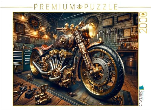 CALVENDO Puzzle Steampunk Voyager: EIN Custom-Bike im Steampunk-Design - EIN Motiv aus dem Kalender Custom Dreams - Showbike Wonders | 2000 Teile Lege-Größe 90 x 67 cm Foto-Puzzle für g