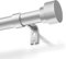 Silver Curtain Pole Metal Extendable Curtain Rods Door Curtain Poles for Eyelet Curtains, Silver 76 to 228cm