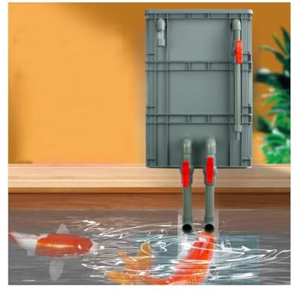 Boîte De Filtration Pour Aquarium, Boîte De Filtration Externe À 3/4 Niveaux Pour Aquarium - Purification Et Ajout D'oxygène, Filtre pour Aquarium Avec Débit D'eau Réglable ( Couleur : Grey , Taille :