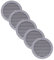 Vent Systems 125 mm / 5 Inch Round Soffit Vent Cover - Pack of 5 - Gray Louvered Plastic Grill Cover - Vent Grille with Screen Mesh - HVAC, Ducting, Pipe Air Supply Vents for Bathroom, Kitchen