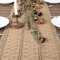 Dremisland Braun Makramee Tischläufer 30x240cm Jute Natur Tischläufer Bauernhaus Vintage Häkelspitze Mesh Tischdecke Boho Table Runner Tischdeko für Hochzeits Garten Party Küche Esstisch