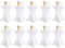 10er-Pack Stretch Stehtisch Husse für Bistrotisch, Dehnbare quadratische Ecken, Cocktail-Spandex-Tischdecke, hoher runder Tisch für Bar, Party, Bankett, Hochzeit, Geburtstagstisch (weiß, 80 x 110 cm)