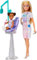 Barbie Zahnärztin-Puppe, Modepuppe mit blonden Haaren, blauem Kleid und Laborkittel, 1 Kinderpuppe, Untersuchungszubehör und passende Accessoires, JCR74