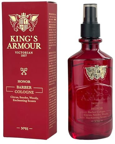 King’s Armour HONOR Barber Cologne After Shave Spray – Zitrus, Rauch & Holznoten, Verzaubernde Düfte - Luxus-Duft aus UK – Elegantes Geschenk für Männer – 250ml