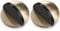 Hotop Self-Adhesive Floor Door Stoppers Oval Stainless Steel Door Stop Mounted Half Moon Wall Protector with Glues for Hard Floor Glass(Bronze Color,2 Pcs)