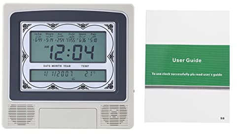 Sahgsa Azan-Uhr, Quadratisch, für Wand und Tisch, Automatische Islamische Azan-Athan-Gebetsuhr