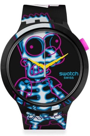 Swatch Aye CARUMBOO SB01Z105, Schwarz , Riemen