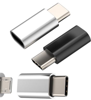 Adaptateur Micro USB Femelle Vers USB C Mâle(Lot de 3)Compatible Avec Samsung Pour IPhone 16 15 Pour IPad Pour Apple Type C Connecteur Câble Données Convertisseur MicroUSB Adaptateurs Compact Tablette
