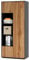 SIMPLYFURN Büroschrank Amira T30, Schrank mit DREI offenen Fächern, Anthrazit & Eiche Wotan, Push-to-Open, 180x80x40 cm, Aktenschrank für Büro und Homeoffice