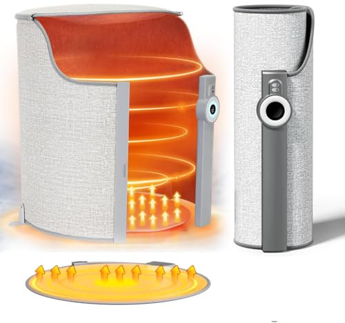 Untertischheizung Für Büro, Fuß- Und Beinwärmer Mit Beheizter Bodenmatte, 45–75 °C Temperatur Einstellbar/2–8 Stunden Zeitsteuerung, Magnetverschluss, Stromausfall-Ableitung, Für Büros, Schulen