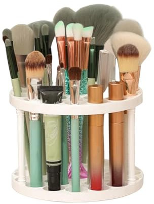 14x10,3cm Organizador De Maquillaje - Organizador De Brochas De Maquillaje Con 45 Agujeros, Estante De Almacenamiento De Cosméticos, Organizador De Soporte Para Brochas De Maquillaje