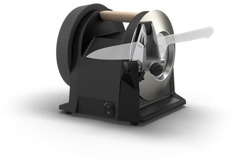 Tormek T-1 Kitchen Knife Sharpener in Carbon Black (UK Version) with Patented Angle Guide - State-of-The-Art Blade Sharpening for European&Japanese Style Kitchen Knives - Tailored for Home Cooks